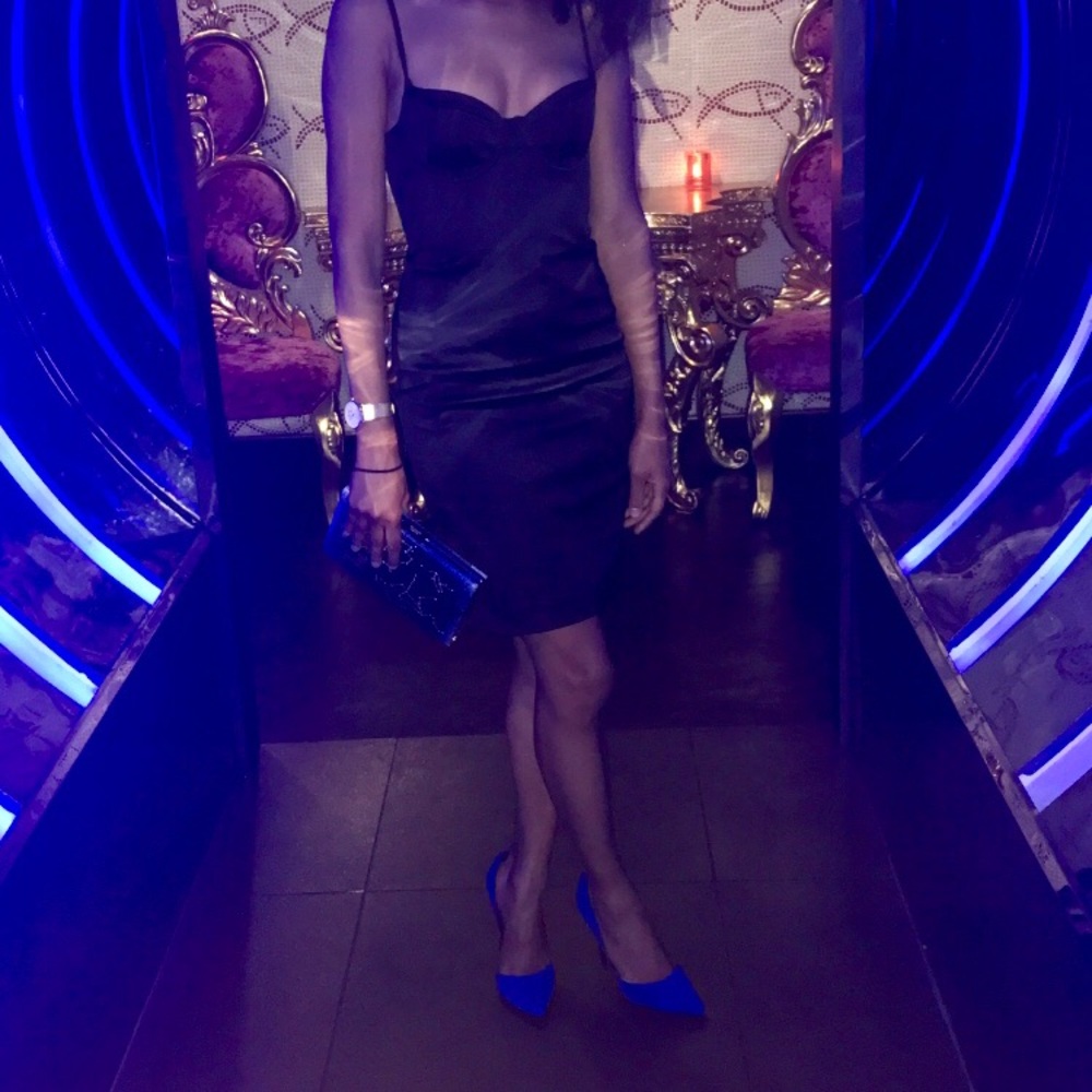 Cute H&M black Satin dress